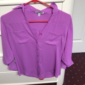 Purple/pink long sleeve Portofino shirt